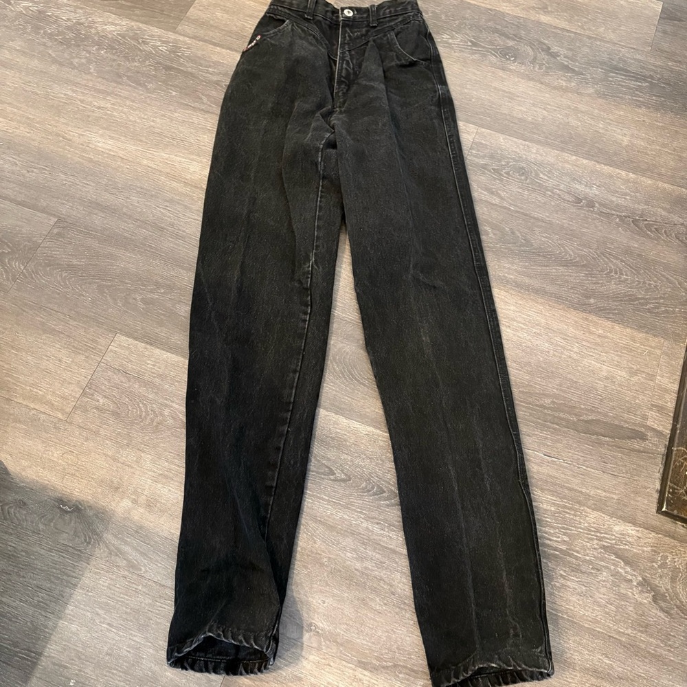 Vintage Blaze Riding Gear Hawk High Waisted Black Western Jeans 3/25 Women’s